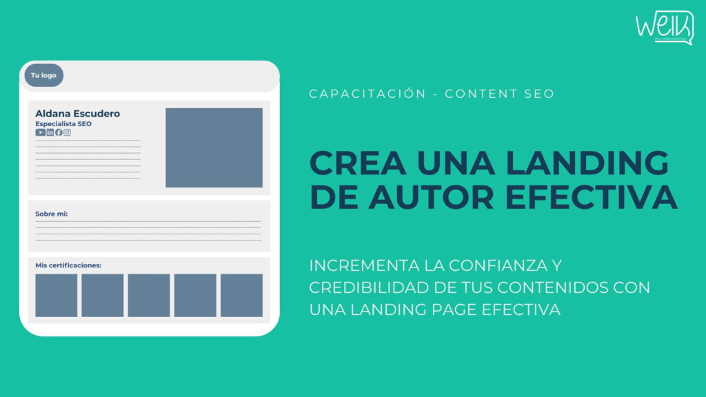 Portada del Webinar - Crear landing de autor efectiva